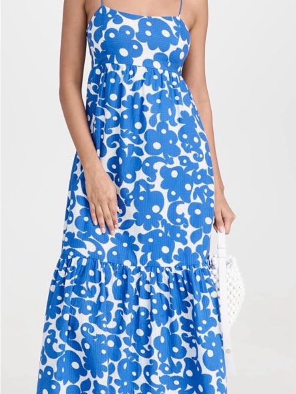 XiRENA Blue and White Floral Maxi Dress